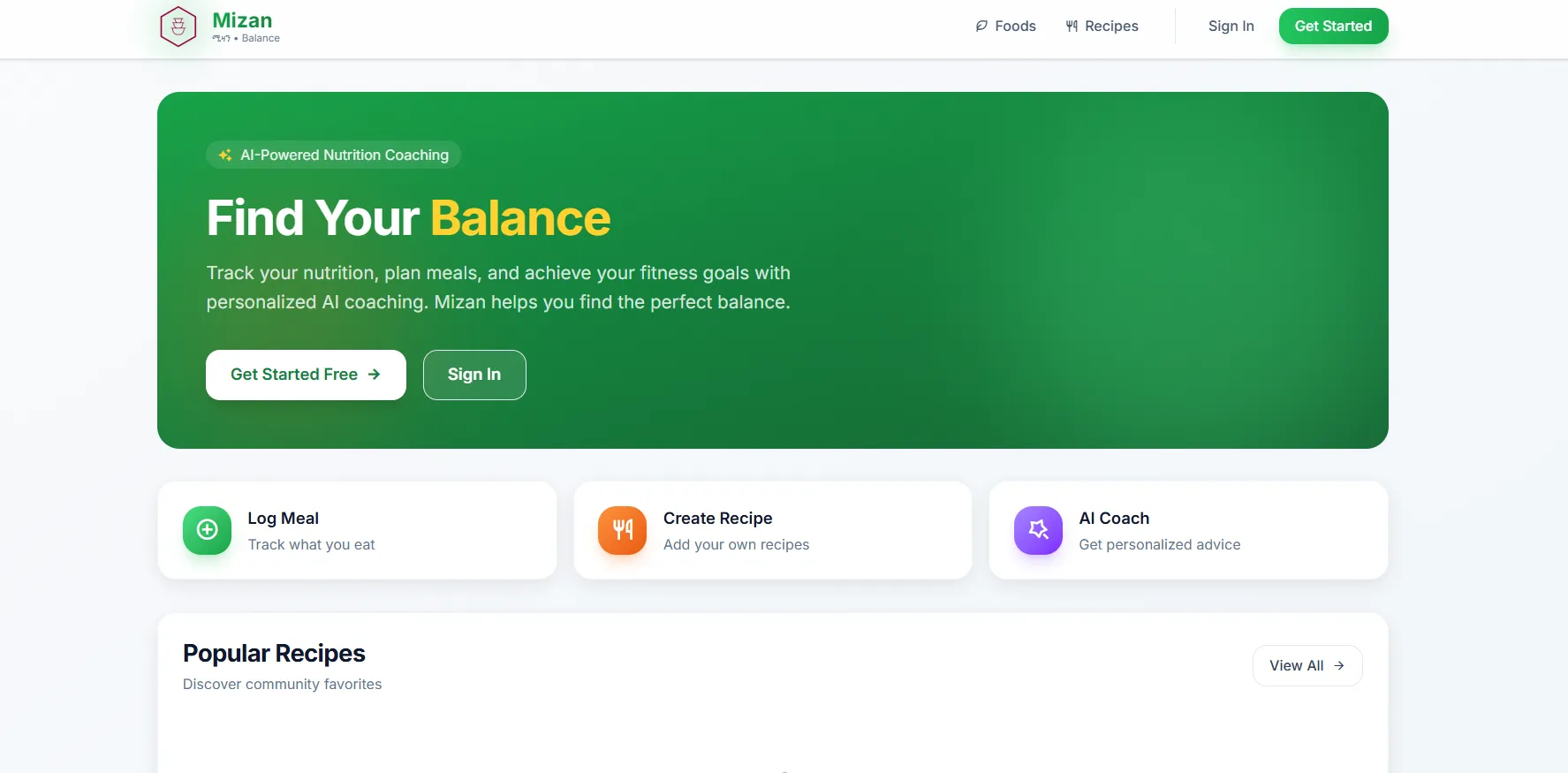 Mizan: AI nutrition platform